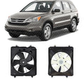 Front Radiator Shroud & A/C Condenser Single Fan Assembly Left Driver & Right Passenger Side for 2010-2011 Honda CR-V