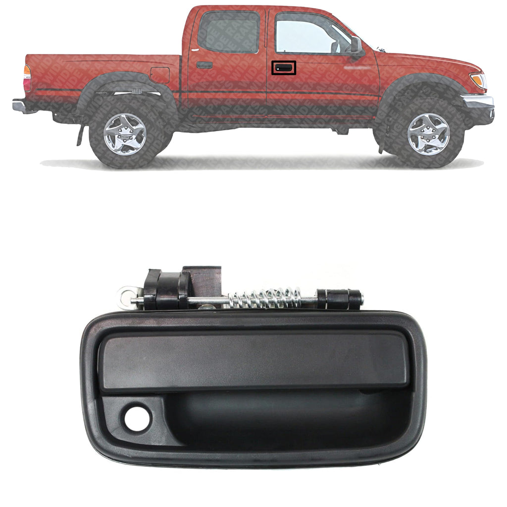 Front Exterior Door Handle Textured Right Passenger Side, with Key Hole for 1995-2004 Toyota Tacoma