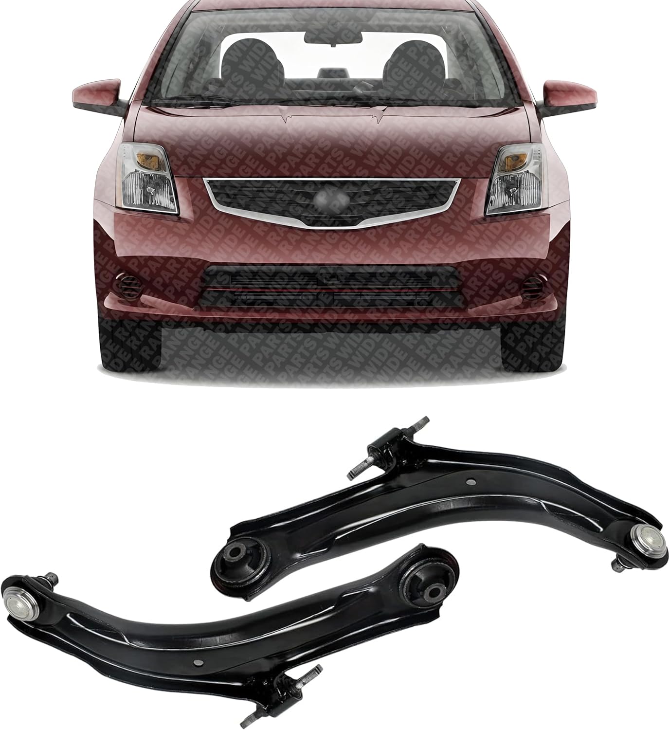 WEST DEKLE Automotive Set Of 2 Front Control Arm Lower With Ball Joint Right Passenger & Left Driver Side Direct Replacement Compatible With 2007-2012 Nissan Sentra 54500ET000 54501ET000