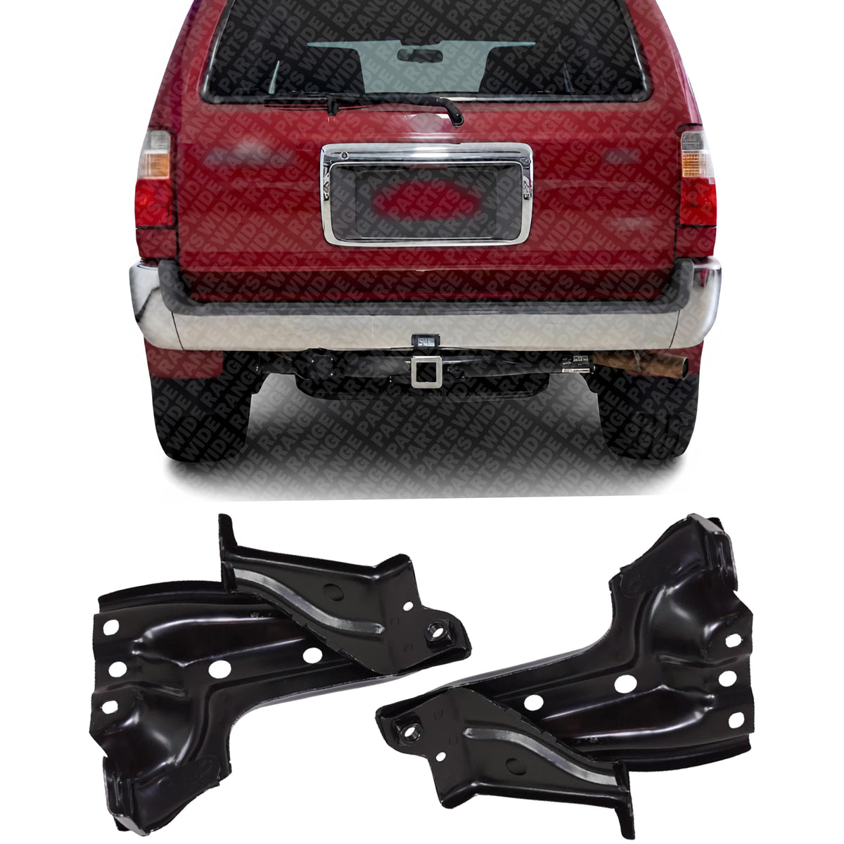 Set of 2 Rear Bumper Brackets Stay Support Steel Right Passenger & Left Driver Side for 1996-2002 Toyota 4Runner