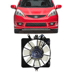 Front A/C Condenser Single Fan Assembly for 2007-2008 Honda Fit