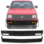 Front Bumper + Lower Valance Air Deflector Primed for 1982-1990 Chevrolet S10 & 1982-1990 GMC S15