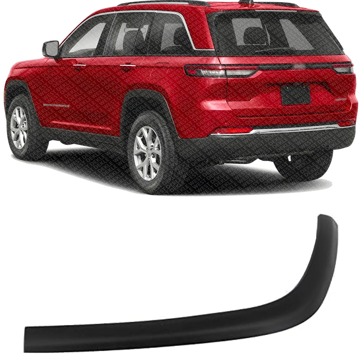 Rear Section Wheel Opening Molding 2-Piece Fender Trim Right Passenger Side for 2011-2022 Jeep Grand Cherokee