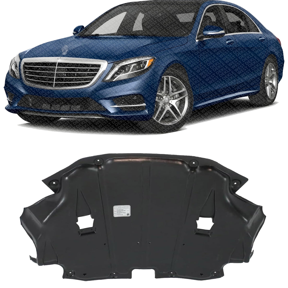 Front Center Engine Splash Shield Under Cover Plastic for 2007-2014 Mercedes-Benz CL550, 2007-2013 S-Class & More