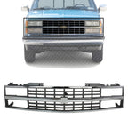 Front Grille Chrome Shell & Black Insert with Quad or Composite Headlights, Chrome Shell with Black Insert for 1988-1993 Chevrolet C1500, 1988-1993 K1500 & More
