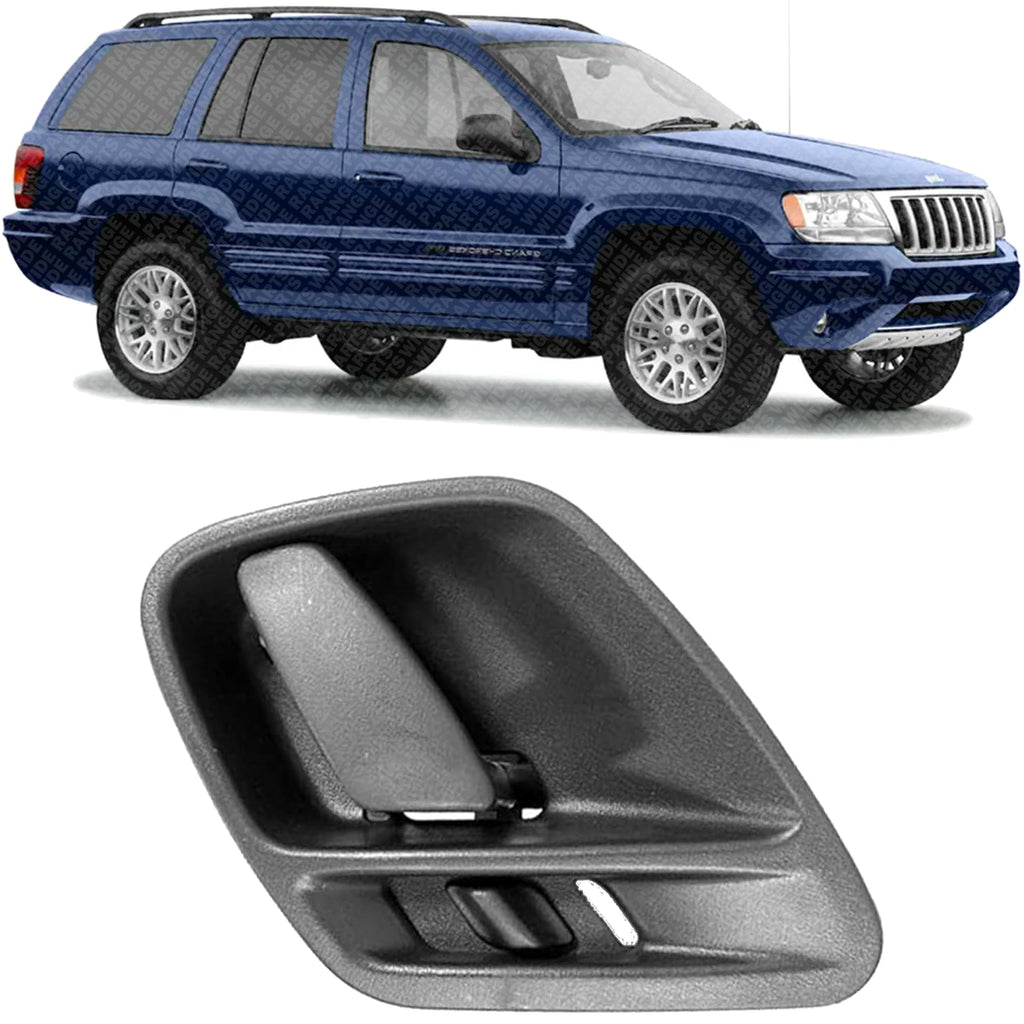 Front or Rear Interior Door Handle Right Passenger Side, with Door Lock Button, Sport Utility for 1999-2004 Jeep Grand Cherokee