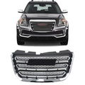 Front Grille Assembly Textured Shell and Insert Plastic with Chrome Frame, SLT Model for 2016-2017 GMC Terrain