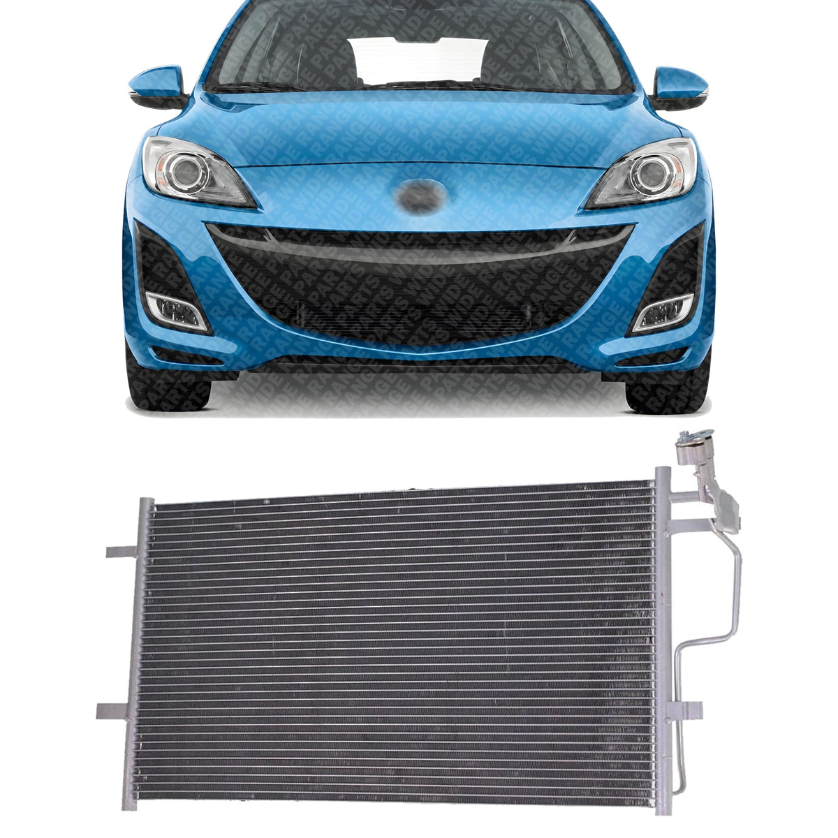 Front A/C Condenser Aluminum Core for 2012-2013 Mazda 3