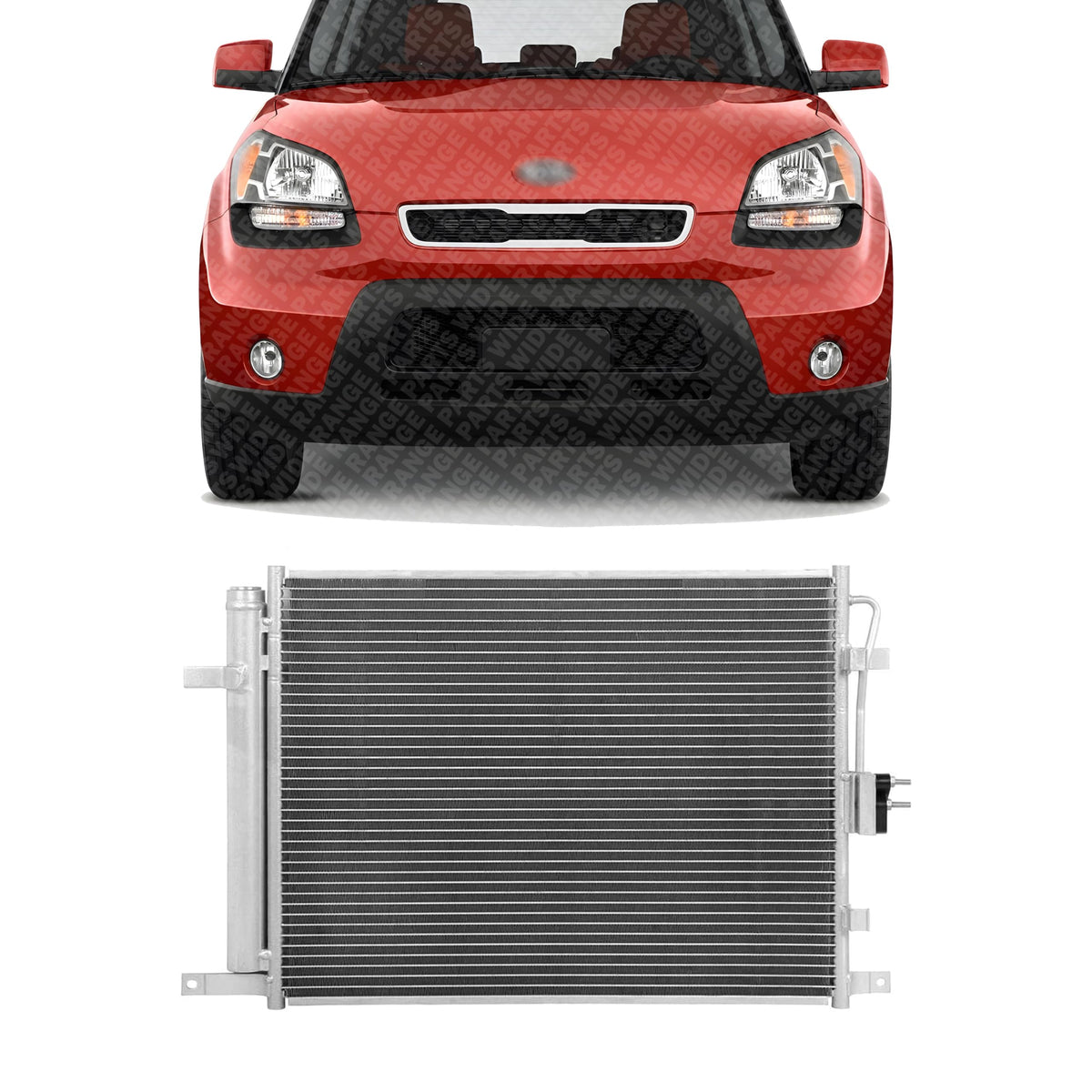 Front A/C Condenser Aluminum Core for 2010-2011 Kia Soul