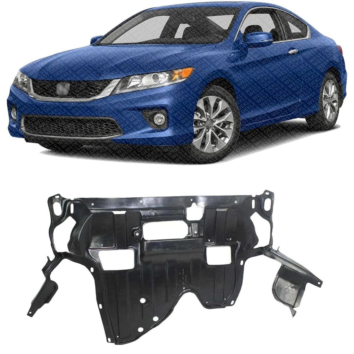 Front Engine Splash Shield Under Cover, 2.4L for 2008-2012 Honda Accord & 2012-2015 Crosstour