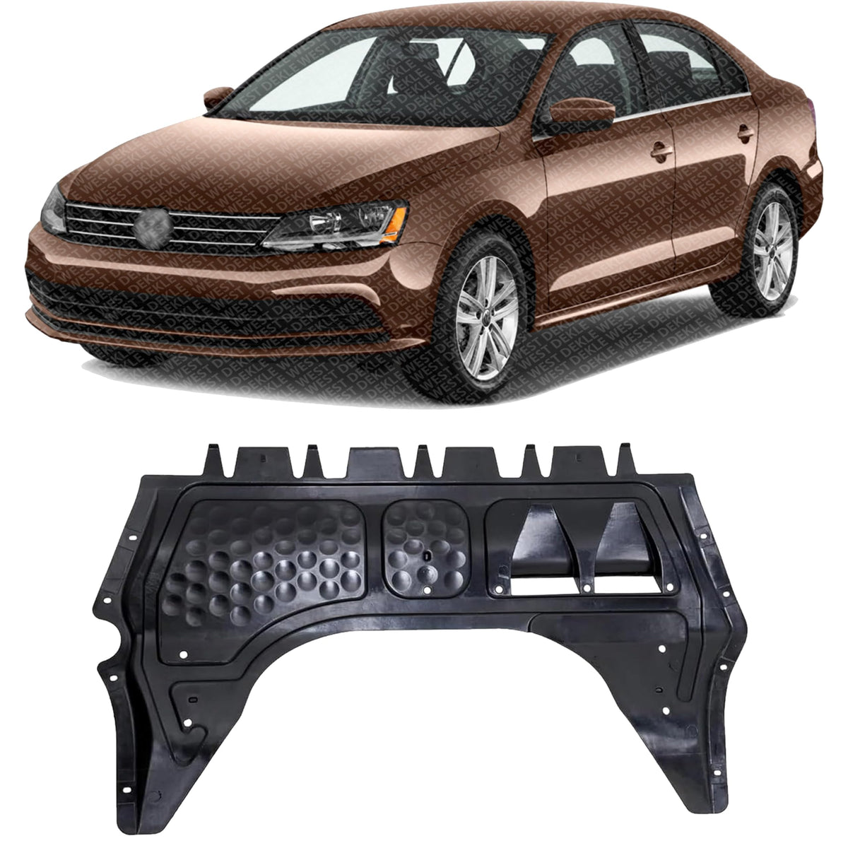 Front Engine Splash Shield Under Cover Plastic, Engine Under Cover, Jetta Sedan Gas Engine for 2012-2019 Volkswagen Beetle & 2011-2018 Jetta