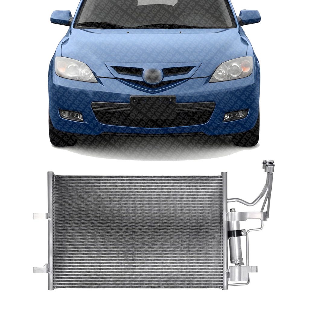 Front A/C Condenser Aluminum Core for 2004-2009 Mazda 3 & 2006-2010 5
