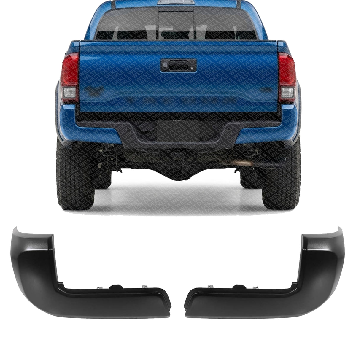 Rear Bumper End Cap Left Driver & Right Passenger Side without Park Assist Holes, without Park Assist Sensor Holes, (Exc. Limited/TRD Pro Models) for 2016-2023 Toyota Tacoma