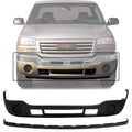 Front Bumper Cover without Fog Light Holes + Lower Valance Air Deflector Extension Textured for 2003-2007 GMC Sierra 1500, 2003-2007 Sierra 2500 HD & More