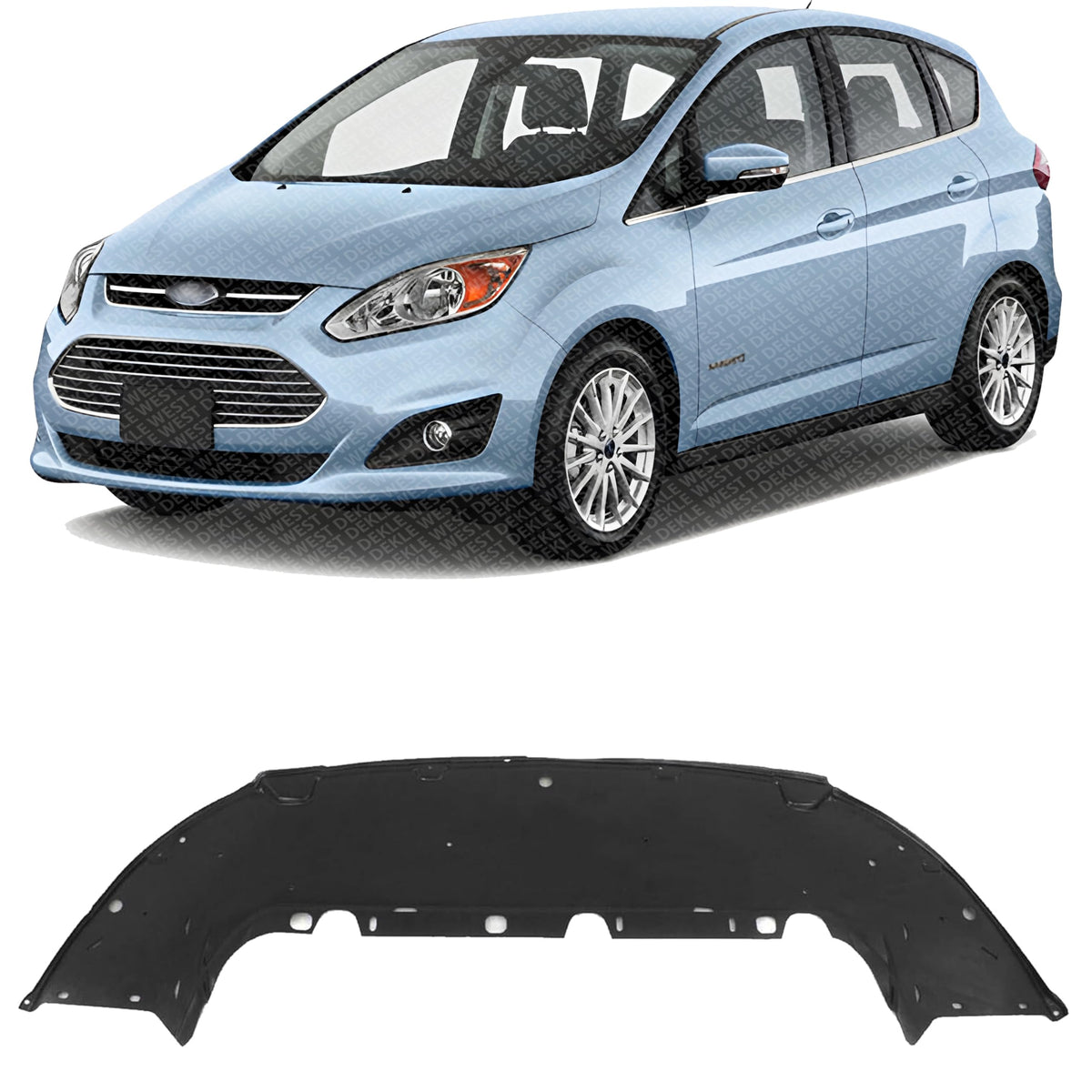 Front Engine Splash Shield Under Cover, Engine Under Cover/Air Deflector, 4 Cyl., 2.0L Engine for 2013-2018 Ford C-Max