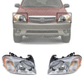 Set of 2 Front Head Light Assembly Plastic Left Driver & Right Passenger Side for 2001-2004 Mazda Tribute