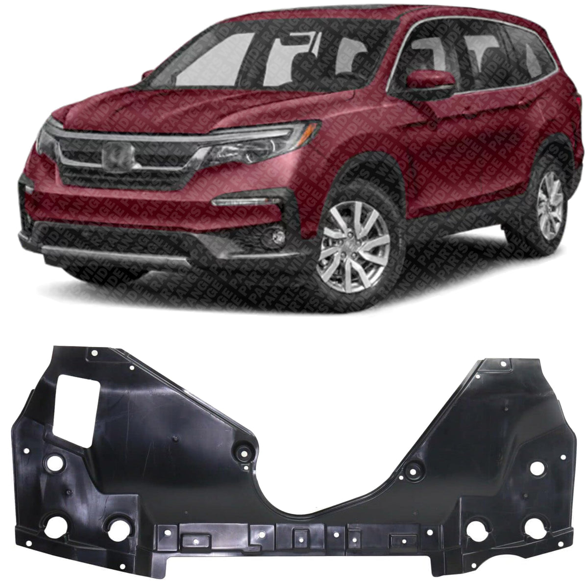 Front Engine Splash Shield Under Cover, Engine Under Cover for 2017-2023 Honda Ridgeline, 2016-2022 Pilot & More