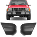 Front Bumper End Caps Textured Plastic Right Passenger & Left Driver Side for 1984-1996 Jeep Cherokee, 1986-1990 Comanche & More