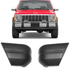 Front Bumper End Caps Textured Plastic Right Passenger & Left Driver Side for 1984-1996 Jeep Cherokee, 1986-1990 Comanche & More