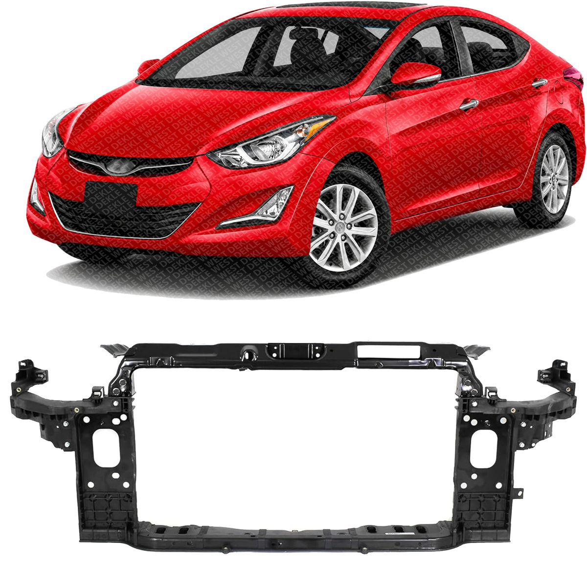 Front Radiator Support Assembly Plastic for 2011-2014 Hyundai Elantra