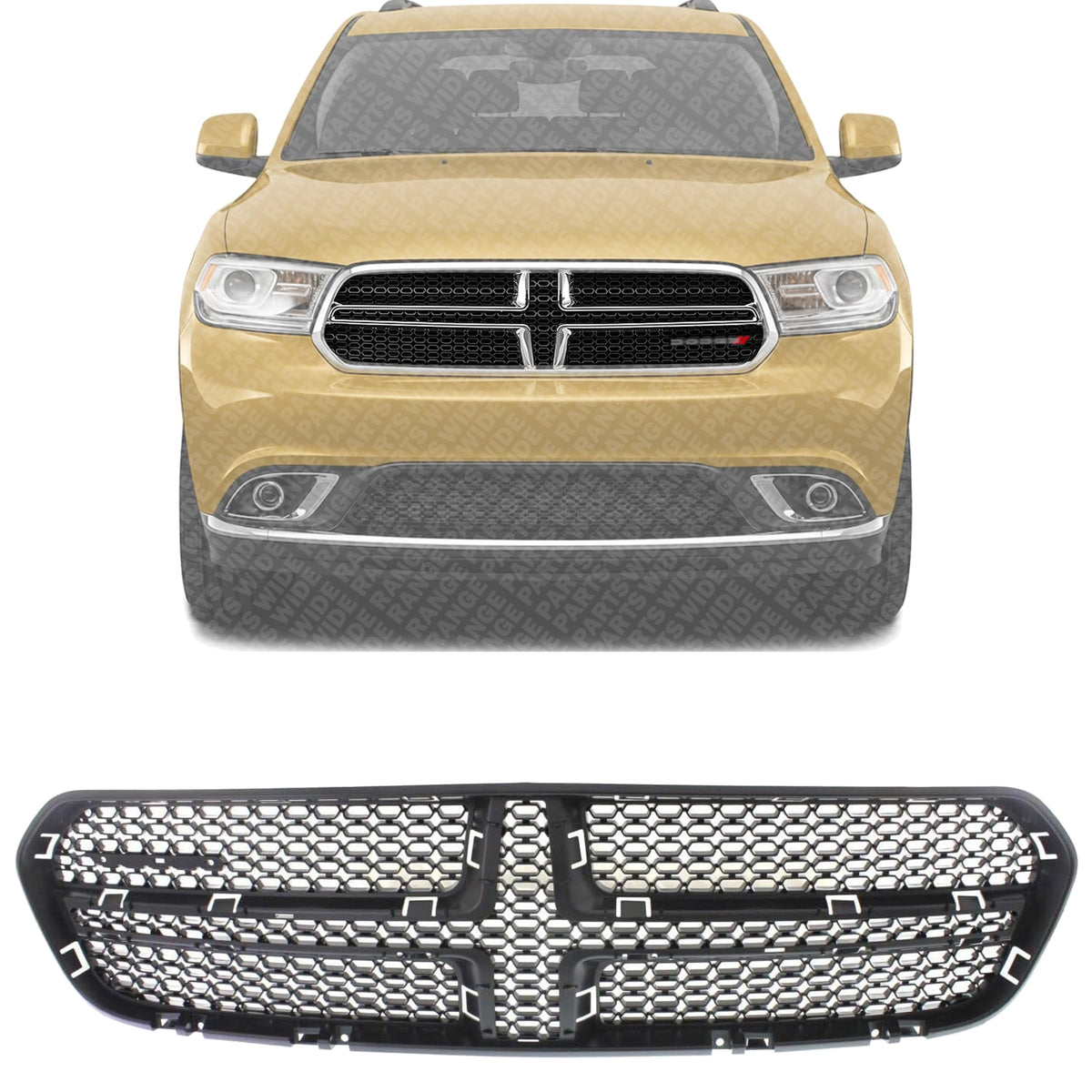 Front Grille Insert Textured Black for 2014-2020 Dodge Durango
