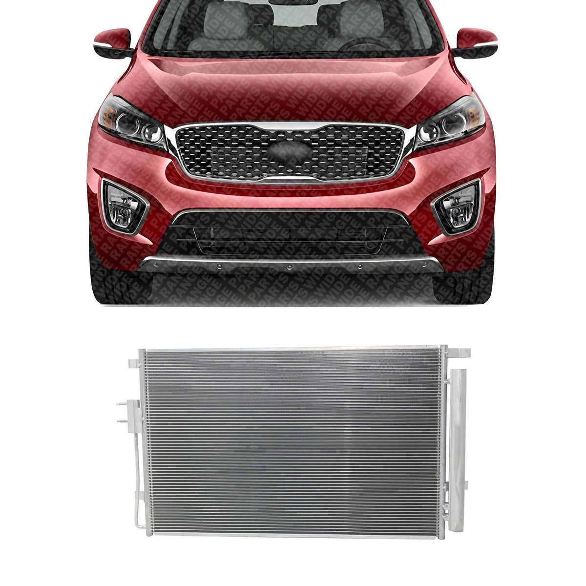Front A/C Condenser Aluminum Core for 2016-2018 Kia Sorento
