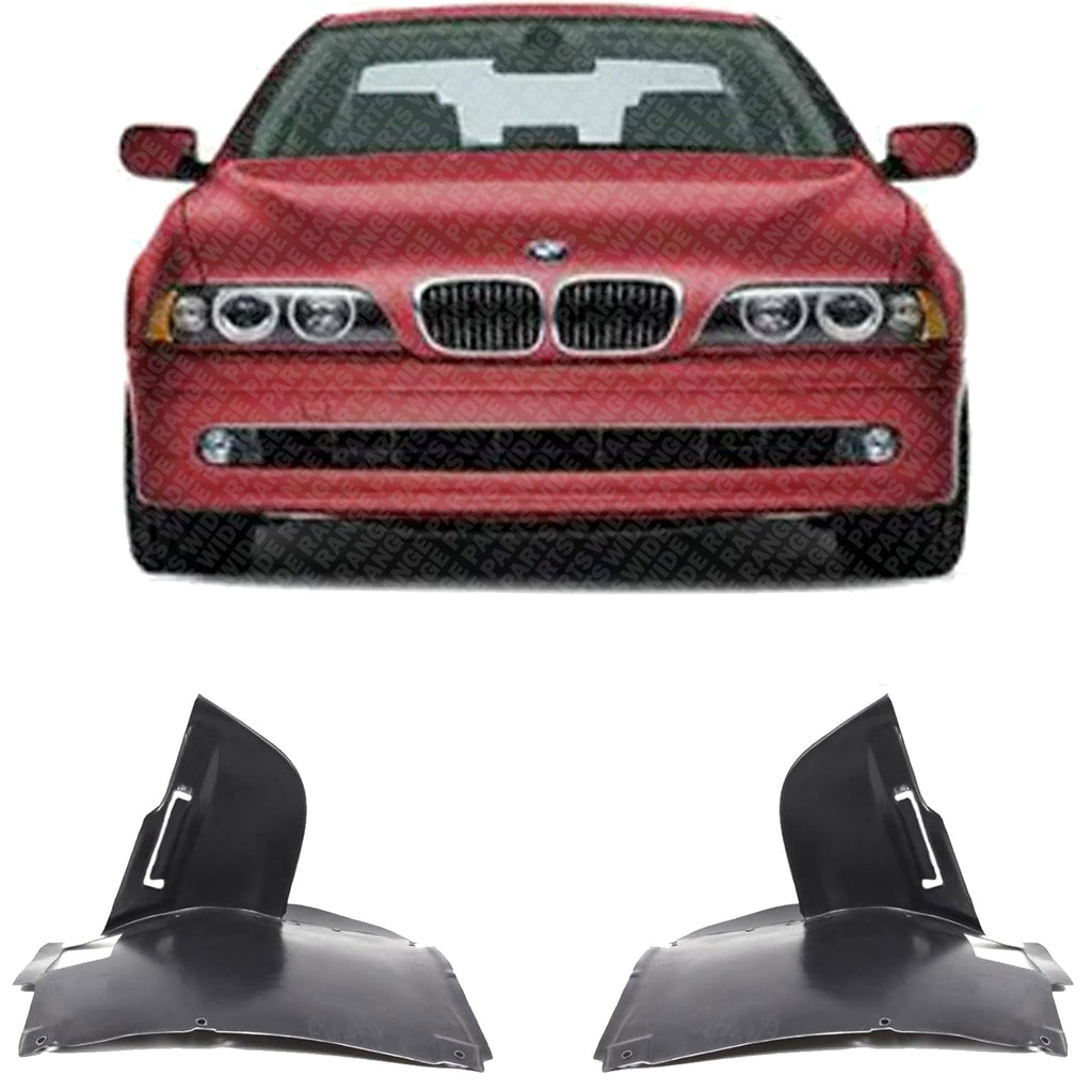Set of 2 Front Engine Splash Shield Under Cover Plastic Left Driver & Right Passenger Side for 2001-2003 BMW 525i, 2001-2003 530i & More
