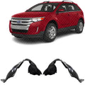 Set of 2 Front Fender Liner Plastic Left Driver & Right Passenger Side, with Air Holes for 2011-2014 Ford Edge & 2011-2015 Lincoln MKX