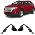 Set of 2 Front Fender Liner Plastic Left Driver & Right Passenger Side, with Air Holes for 2011-2014 Ford Edge & 2011-2015 Lincoln MKX