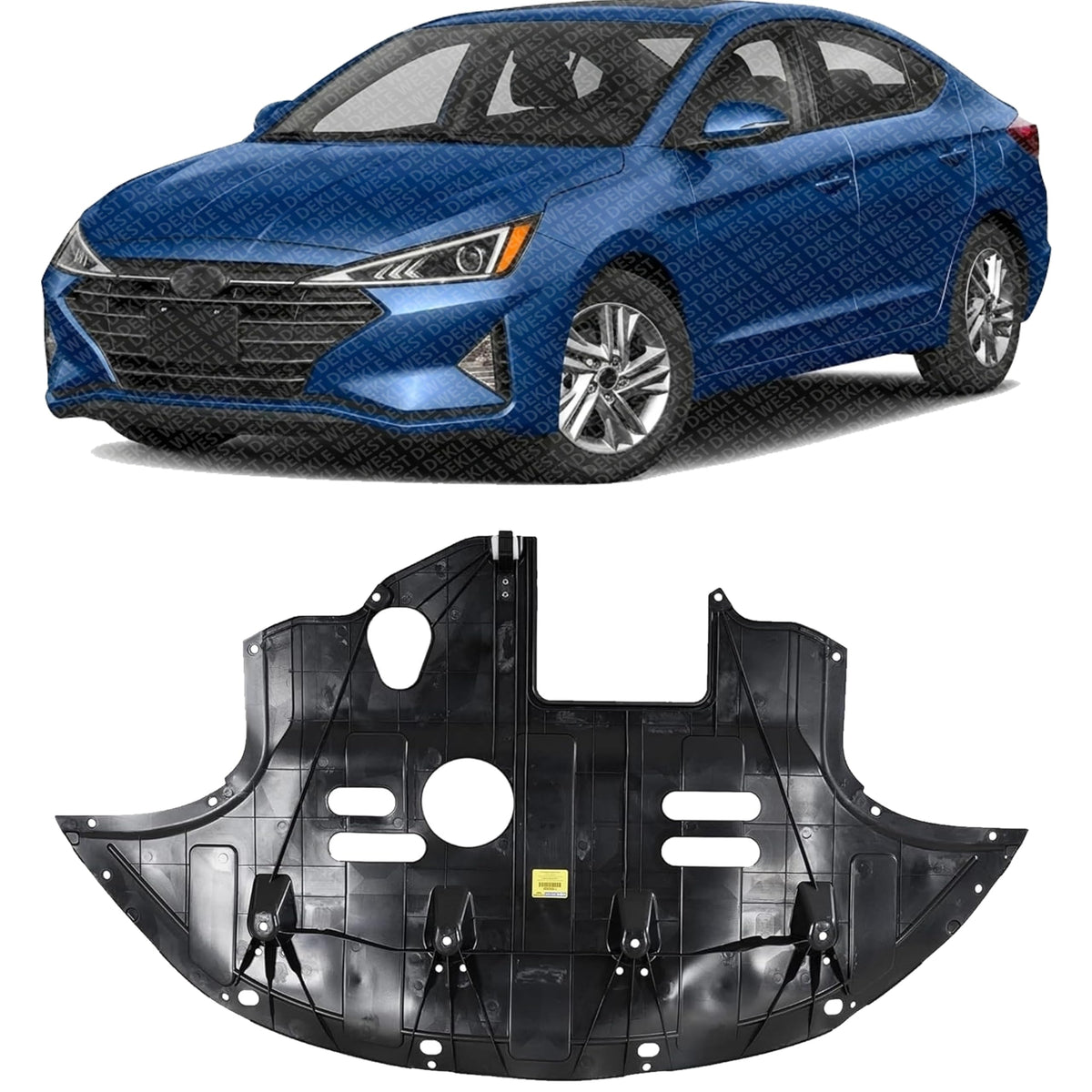 Front Engine Splash Shield Under Cover for 2017-2020 Hyundai Elantra
