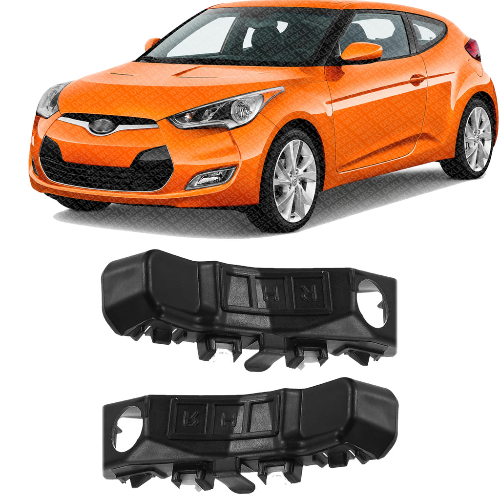 Set of 2 Front Bumper Brackets Left Driver & Right Passenger Side for 2012-2017 Hyundai Veloster