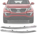 Set of 2 Front Bumper Trim Chrome Plastic Left Driver & Right Passenger Side for 2011-2016 Kia Sportage