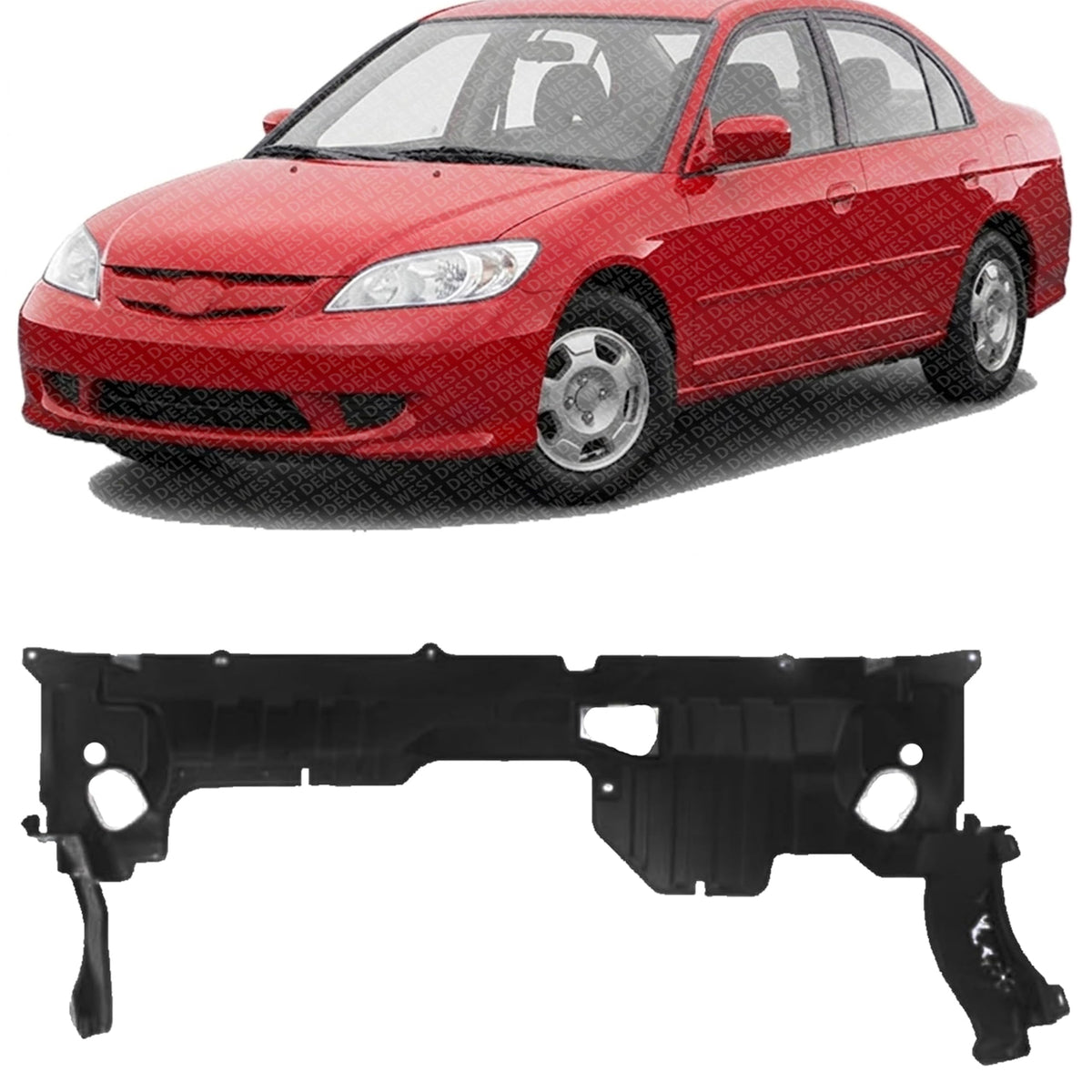 Front Engine Splash Shield Under Cover, 4 Cyl., 1.7L Engine for 2001-2005 Honda Civic