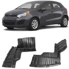 Set of 2 Front Engine Splash Shield Plastic Left Driver & Right Passenger Side for 2012-2013 Kia Rio