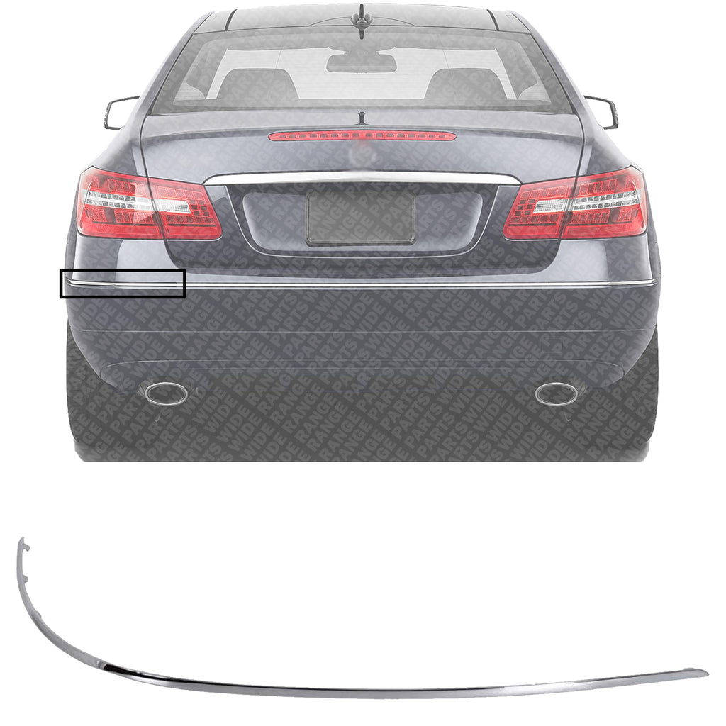 Rear Bumper Trim Chrome Left Driver Side for 2010-2013 Mercedes-Benz E-Class