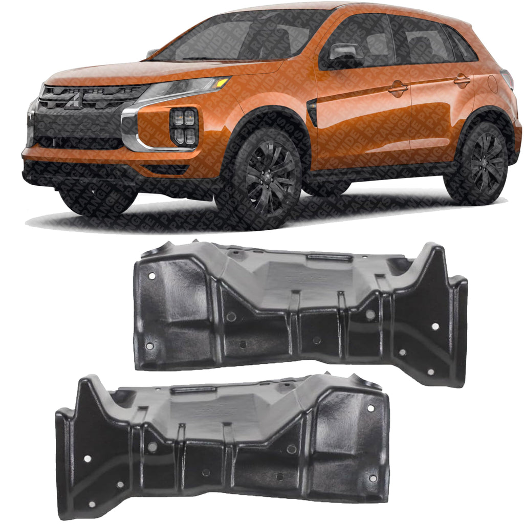 Set of 2 Front Engine Splash Shield Under Cover Left Driver & Right Passenger Side for 2008-2017 Mitsubishi Lancer, 2011-2022 Outlander Sport & More