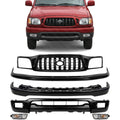 Front Bumper Steel + Grille + Upper Filler + Lower Valance Primed + Signal Lamp Right Passenger & Left Driver Side