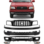Front Bumper Steel + Grille + Upper Filler + Lower Valance Primed + Signal Lamp Right Passenger & Left Driver Side
