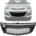 Front Bumper Grille Black with Chrome Trim for 2010-2012 Mazda CX-7