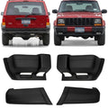 Front and Rear Bumper End Caps Textured Right Passenger & Left Driver Side for 1997-2001 Jeep Cherokee