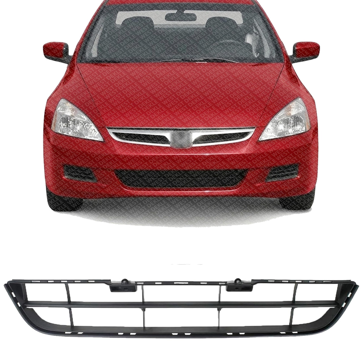 Front Bumper Lower Center Grille Textured, Sedan for 2016-2018 Honda Civic