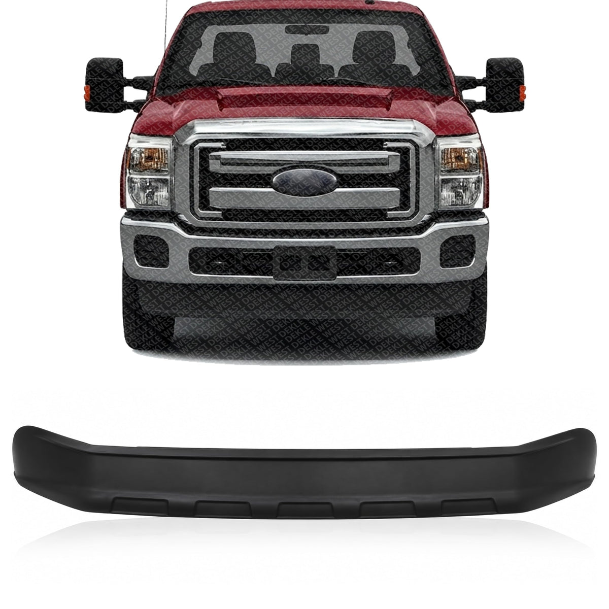 Front Bumper Lower Valance Panel Textured for 2011-2016 Ford F-450, 2011-2016 F-250 & More