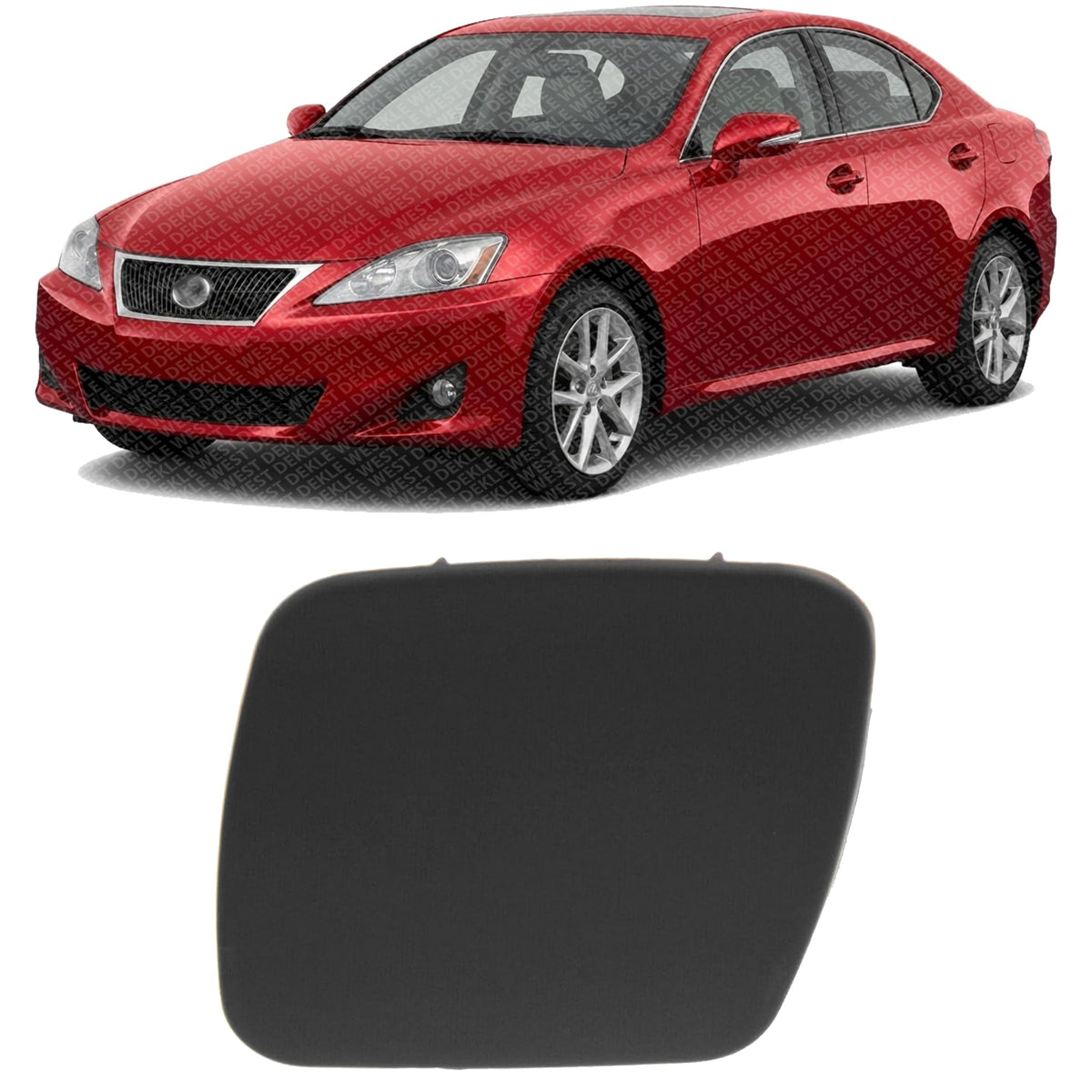 Front Bumper Tow Hook Cover Primed Left Driver Side for 2006-2010 Lexus IS250 & 2006-2010 IS350