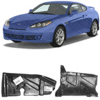 Set of 2 Front Engine Splash Shield Under Cover Plastic Left Driver & Right Passenger Side for 2003-2008 Hyundai Tiburon & 2001-2006 Elantra