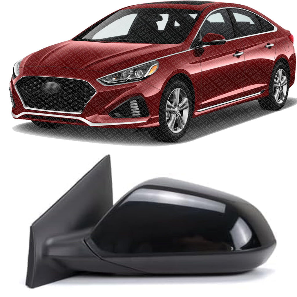 Front Power Mirror Heated Manual Folding Primed Plastic Left Driver Side for 2015-2019 Hyundai Sonata