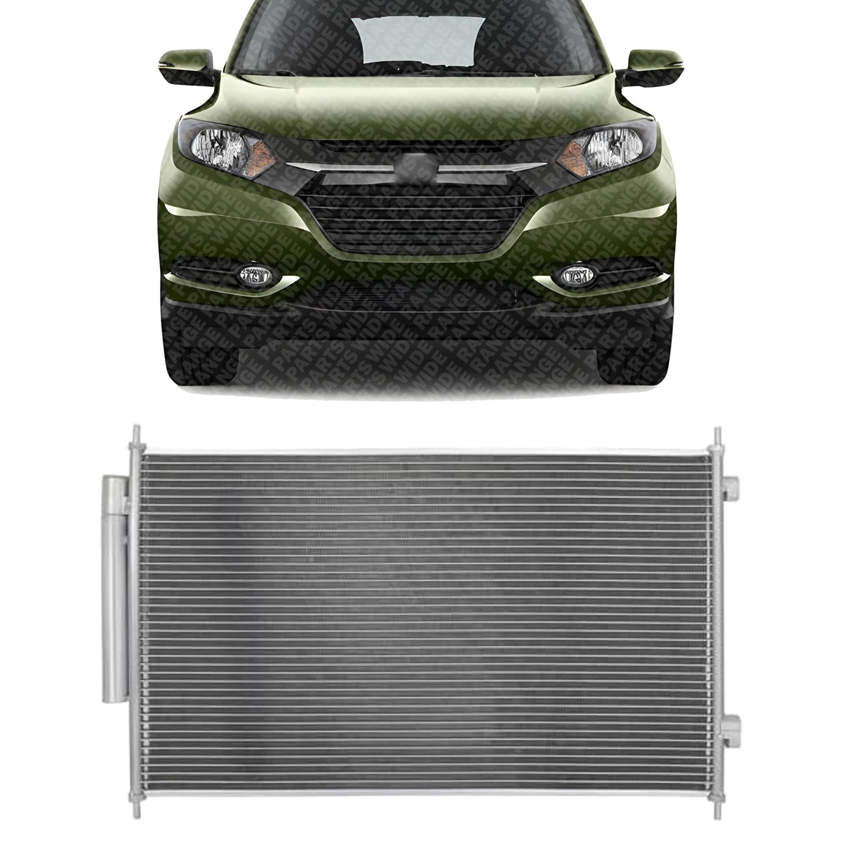 Front A/C Condenser Aluminum Core for 2016-2022 Honda HR-V