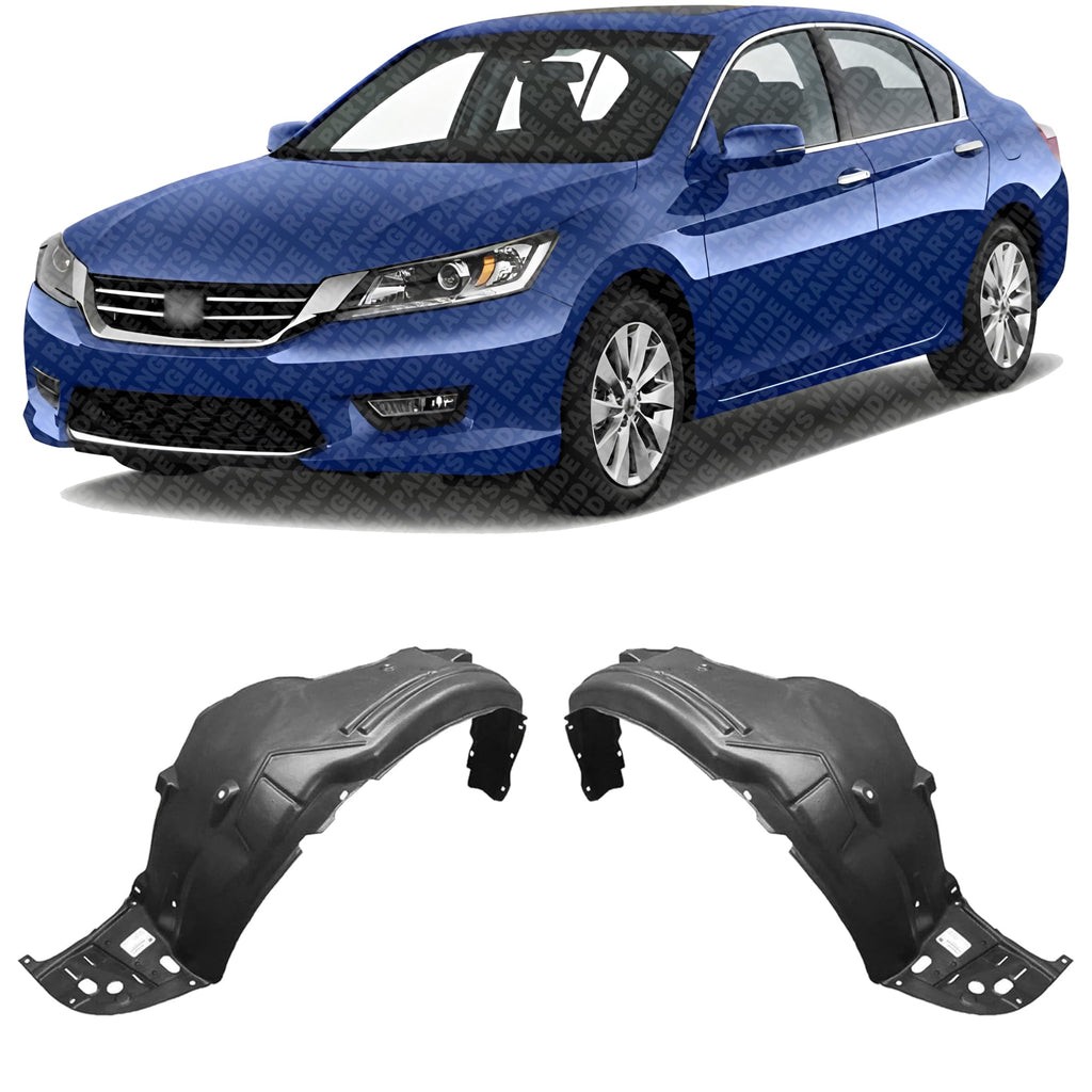 Set of 2 Front Fender Liner Right Passenger & Left Driver Side for 2013-2015 Honda Accord
