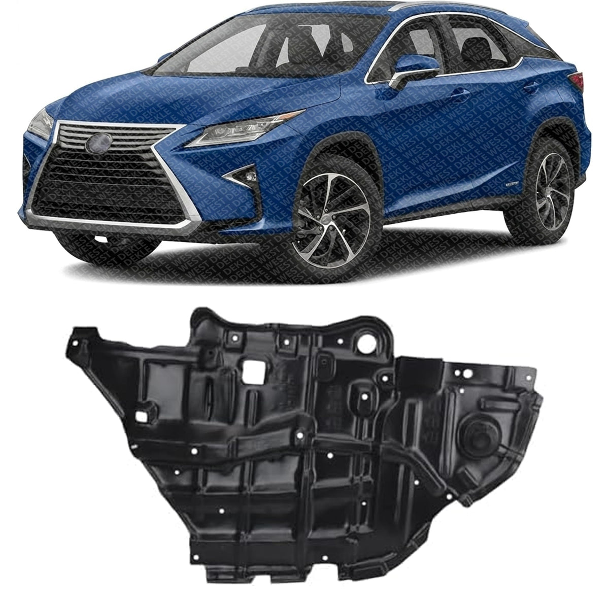 Front Engine Splash Shield Under Cover Plastic Left Driver Side, Driver Side Engine Splash Shield, 6 Cyl., 3.5L Engine for 2016-2019 Lexus RX350, 2016-2019 RX450h & More