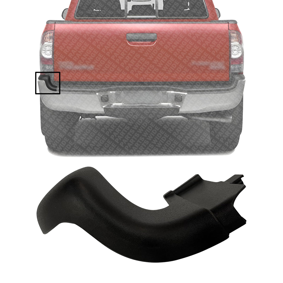 Rear Bumper End Cap Left Driver Side for 2005-2015 Toyota Tacoma
