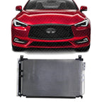 Front A/C Condenser Aluminum Core for 2016-2021 Infiniti Q50 & 2017-2021 Q60